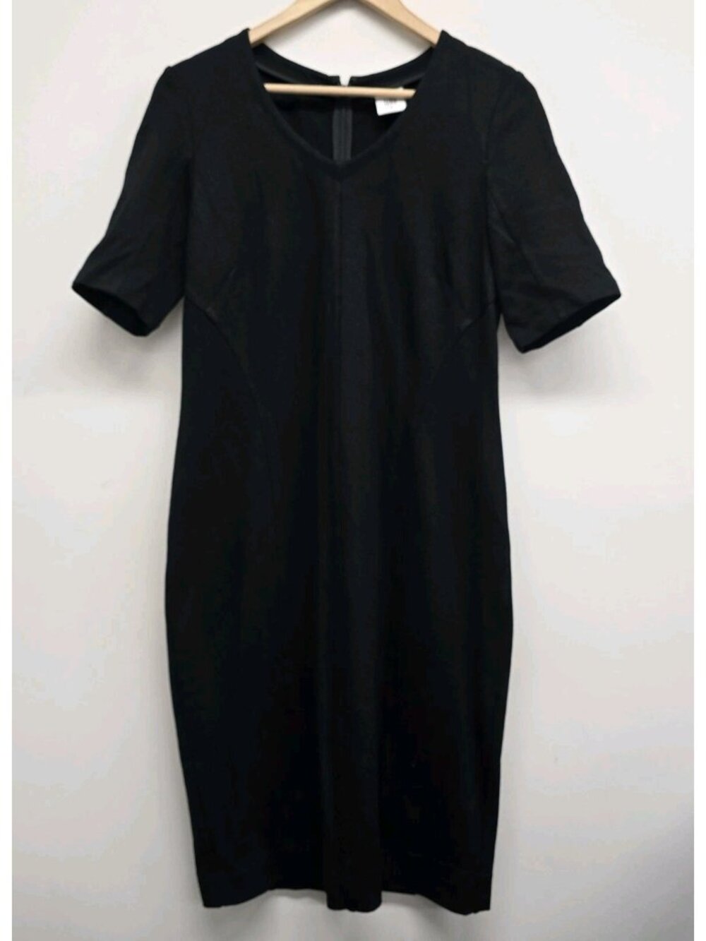 Cabi Claire Ponte Knit Midi Sheeth Dress Office Career Size 6 #3101 Black
